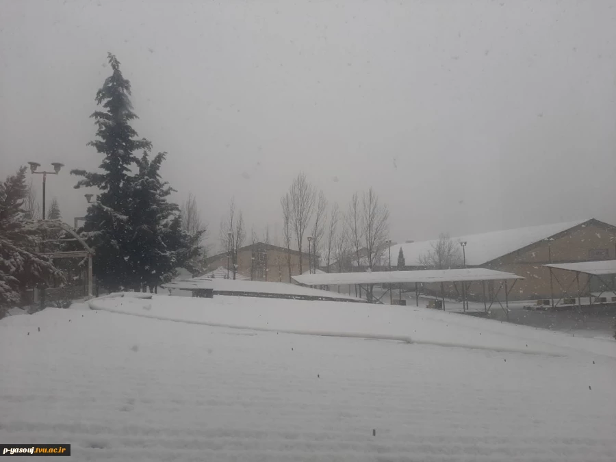 نمای برفی دانشگاه ملی مهارت استان کهگیلویه و بویراحمد در روز یکشنبه مورخه 1404/11/05 7