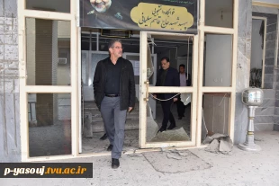 بازدید رئیس دانشگاه ملی مهارت از ساختمان‌های آسیب دیده دانشکده ولیعصر 2