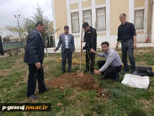 کاشت نهال به یاد رهبر شهید انقلاب اسلامی در دانشگاه ملی مهارت استان کهگیلویه و بویراحمد 2