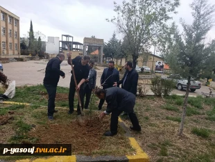 کاشت نهال به یاد رهبر شهید انقلاب اسلامی در دانشگاه ملی مهارت استان کهگیلویه و بویراحمد 3