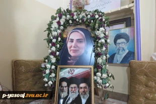 دیدار رئیس و کارکنان دانشگاه ملی مهارت استان کهگیلویه و بویراحمد با خانواده شهیده پوران قلی پور از شهدای جنگ رمضان 9