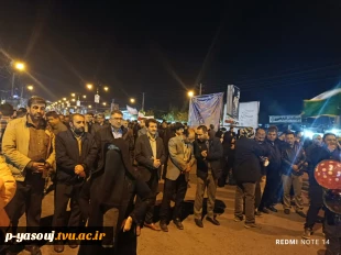 حضور دسته جمعی کارکنان دانشگاه ملی مهارت استان کهگیلویه و بویراحمد در تجمعات شبانه مردم یاسوج 6